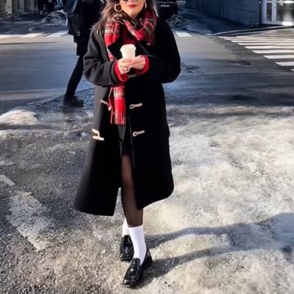 ZARA Wool Toggle Coat ZW Limited Edition Blogger Favorite Size Large New - Picture 8 of 15